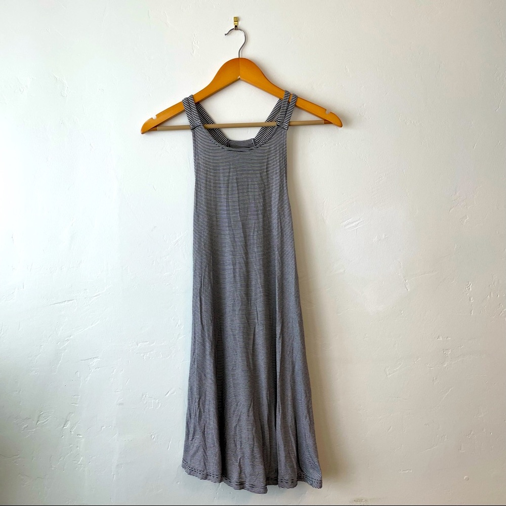 Soft & Sexy American Eagle Black & White Striped Tank Dress